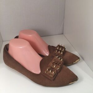 Modern Vice Suede Flats Size 9M SB-BE